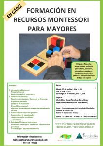 Próxima formación presencial de Montessori para Mayores